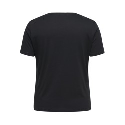 ONLY CARMAKOMA Kita S/S Logo Top - Sort