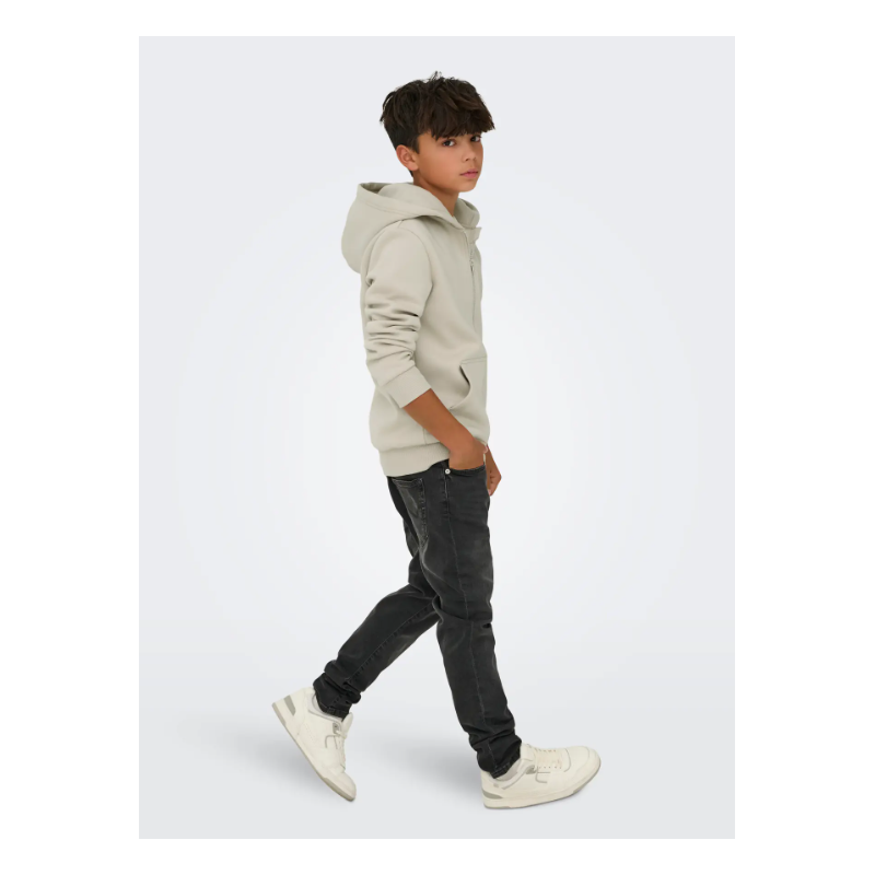 ONLY & SONS Ceres Lynlås Hoodie - Silver linning