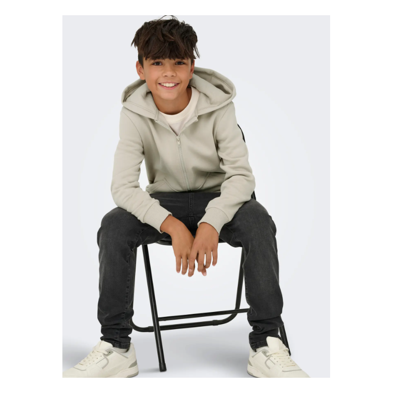 ONLY & SONS Ceres Lynlås Hoodie - Silver linning