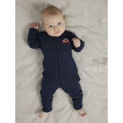 NAME IT Baby Brandbil Lynlås Natdragt 2-pak - Grey Melange