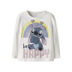 NAME IT Mini DIana Stitch L/S Bluse - Cloud Dancer