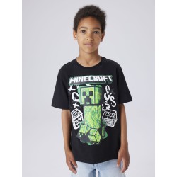 NAME IT Kids Di Minecraft S/S Regular T-shirt - Sort