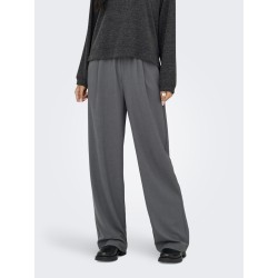 ONLY Svea HW Pull-Up Loose Bukser - Dark Grey Melange