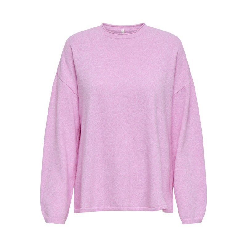 ONLY Loyal Amalio L/S Strik Pullover - Super Pink