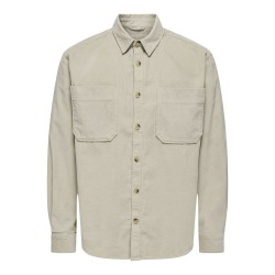 ONLY & SONS Fløjl Overshirt - Silver Linning