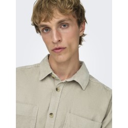 ONLY & SONS Fløjl Overshirt - Silver Linning
