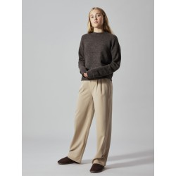 LMTD Lodet L/S Kort Strik - Chocolate brown