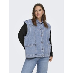 CARMAKOMA Kennedy Denim Vest - Medium Blue Denim