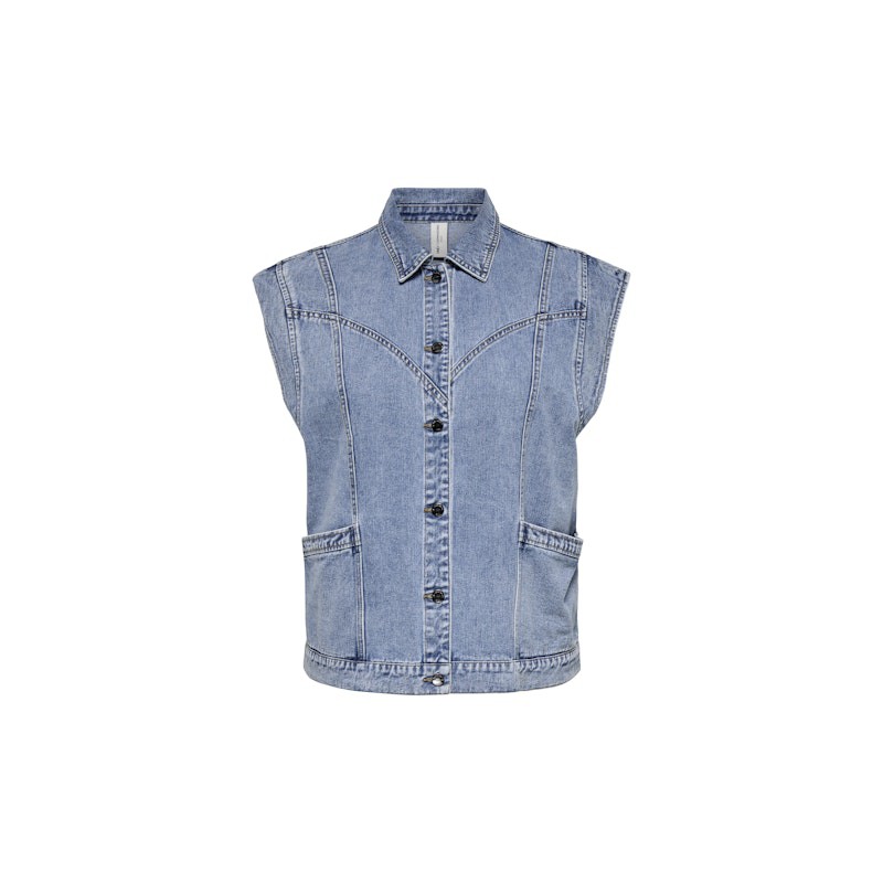 CARMAKOMA Kennedy Denim Vest - Medium Blue Denim