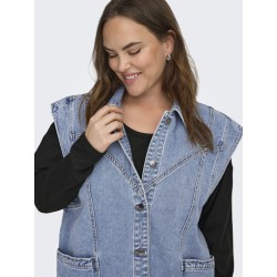 CARMAKOMA Kennedy Denim Vest - Medium Blue Denim