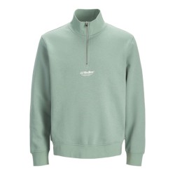 JACK & JONES SOHO Sweat Quarter Zip - Mineral Blue