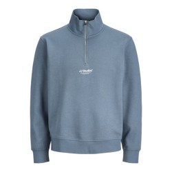 JACK & JONES SOHO Sweat Quarter Zip - Blue Mirage