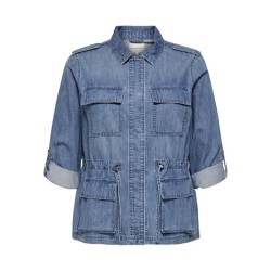 CARMAKOMA Kenya L/S Denim Jakke - Medium Blue Denim