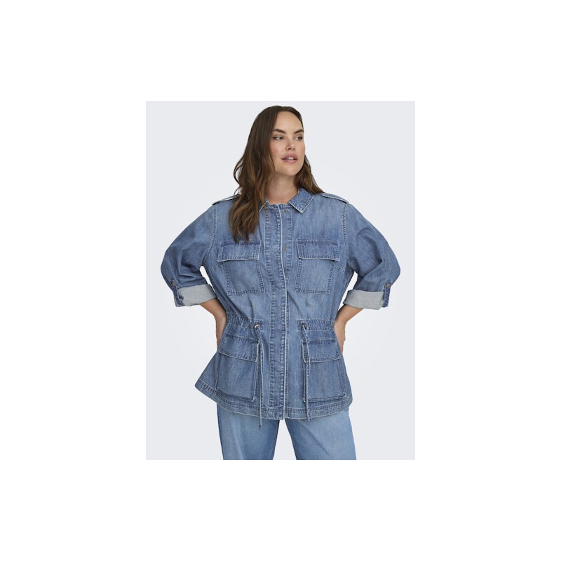 CARMAKOMA Kenya L/S Denim Jakke - Medium Blue Denim