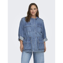CARMAKOMA Kenya L/S Denim Jakke - Medium Blue Denim