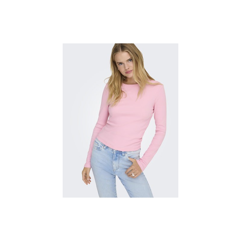 ONLY Val L/S O-Neck Top - Romance Rose