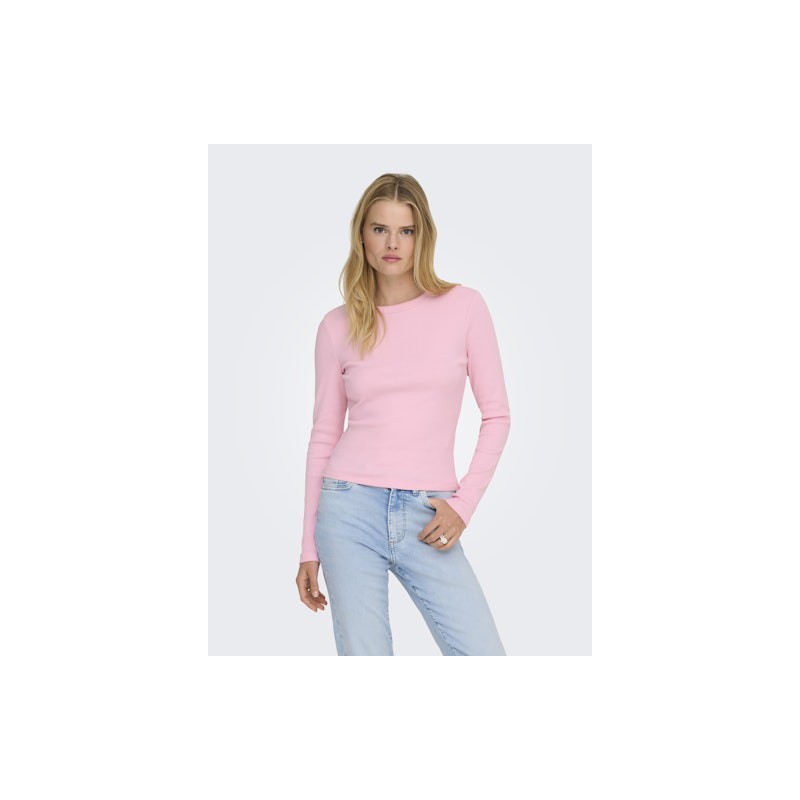 ONLY Val L/S O-Neck Top - Romance Rose