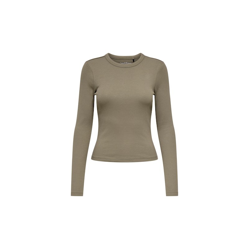 ONLY Val L/S O-Neck Top - Walnut