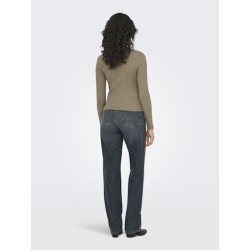 ONLY Val L/S O-Neck Top - Walnut