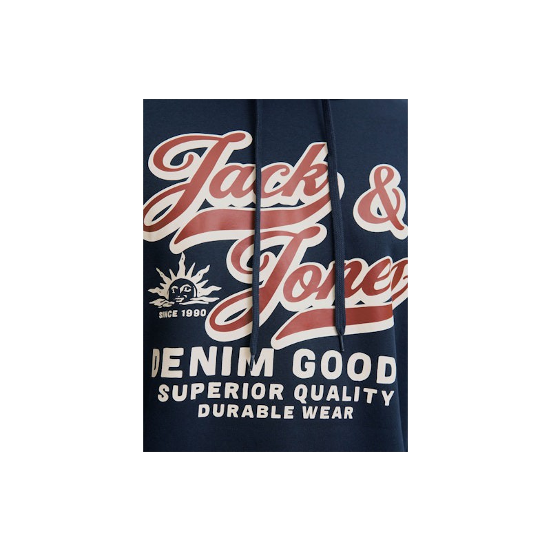 Jack & Jones PLUS Logo sweat hoodie COL 25/26 - Sky Captain