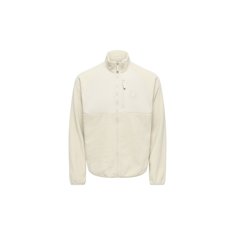 ONLY & SONS Chuck Fleece Jakke - Silver Lining