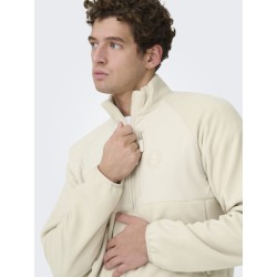 ONLY & SONS Chuck Fleece Jakke - Silver Lining