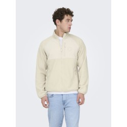 ONLY & SONS Chuck Fleece Jakke - Silver Lining