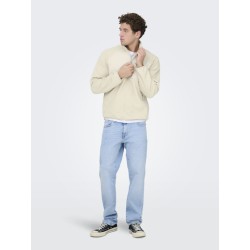 ONLY & SONS Chuck Fleece Jakke - Silver Lining