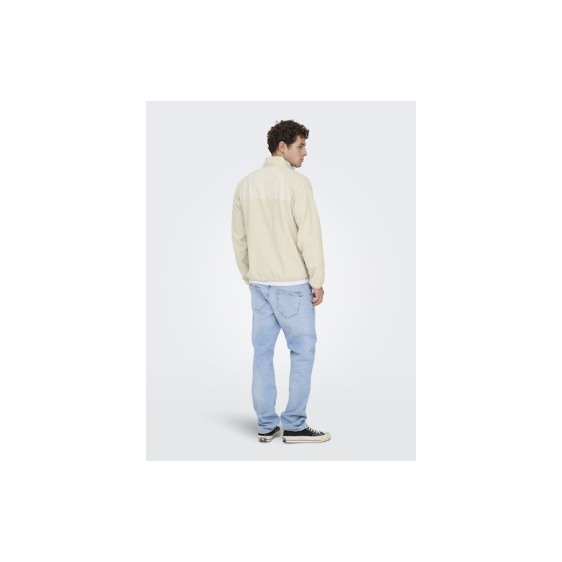 ONLY & SONS Chuck Fleece Jakke - Silver Lining