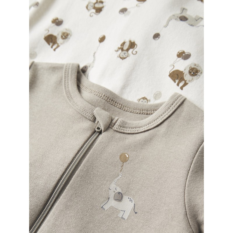 NAME IT Baby/Mini Animal Natdragt 2-pak - Jet Stream