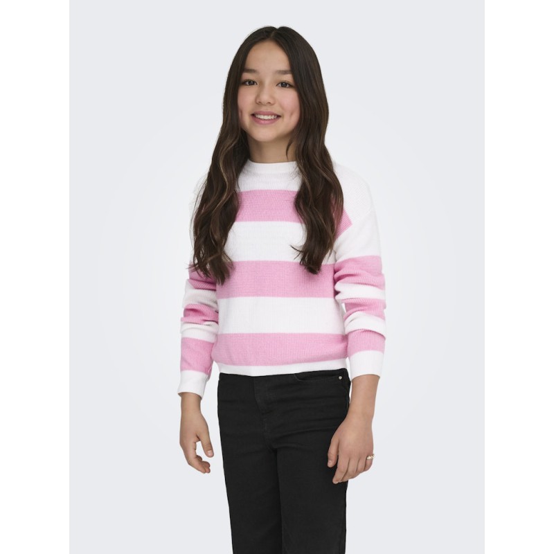 KIDS ONLY Franca Kort Strik Sweater - Cloud Dancer/Romance Rose