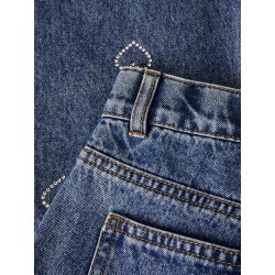 NAME IT Kids Rose Brede Rhinsten Jeans - Denim Blue
