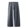 LMTD Luis Pleat Brede Bukser - Grey Melange