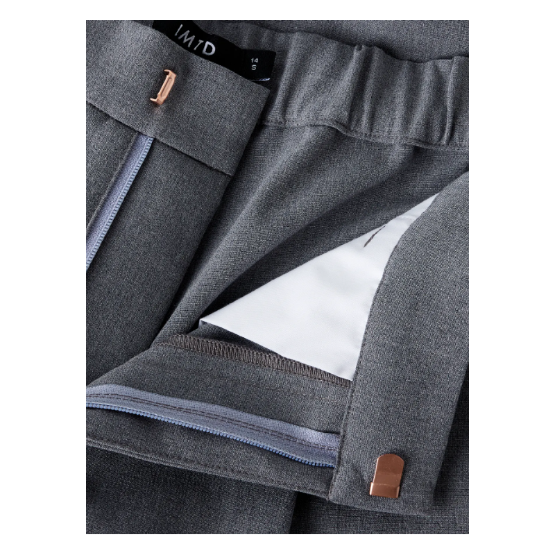 LMTD Luis Pleat Brede Bukser - Grey Melange