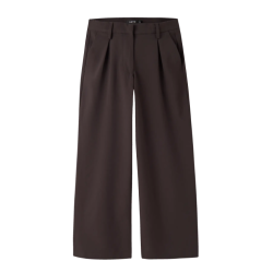 LMTD Luis Pleat Brede Bukser - Black Coffee