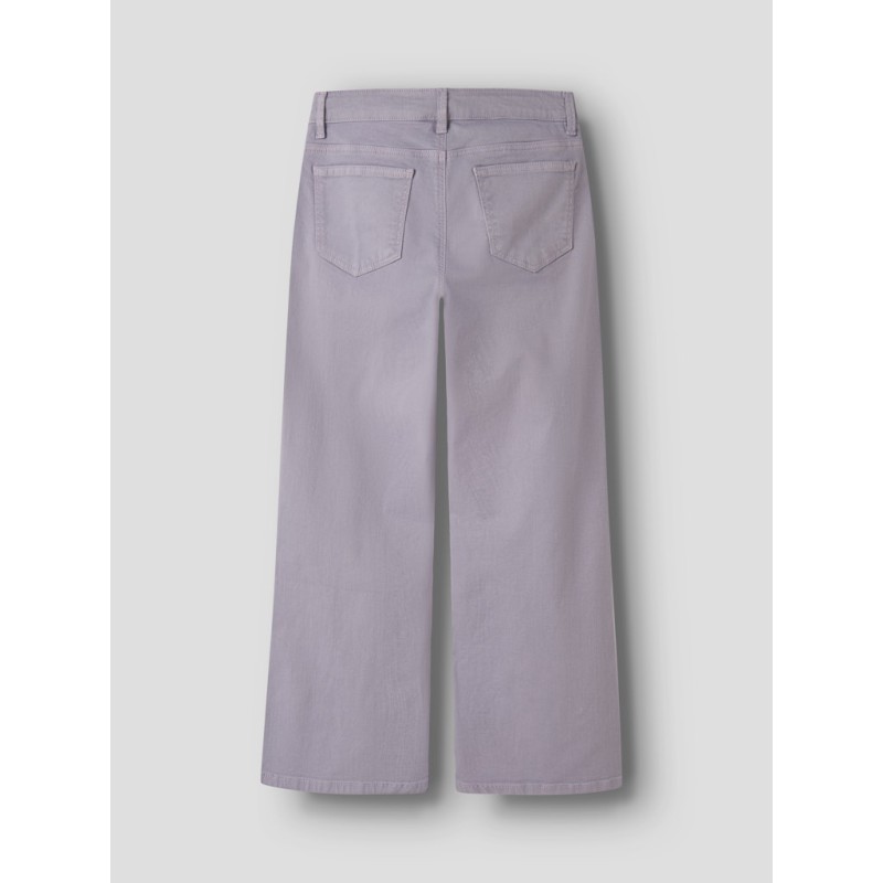 NAME IT KIDS Rose Brede Twill Bukser - Lavender Gray