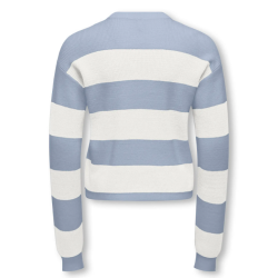 KIDS ONLY Franca Kort Strik Sweater - Soft Chambray