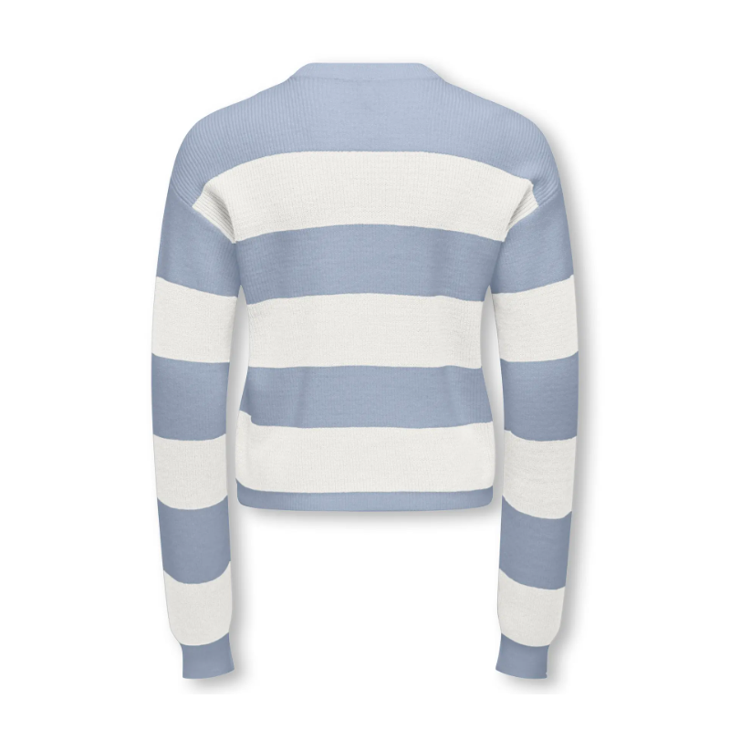 KIDS ONLY Franca Kort Strik Sweater - Soft Chambray