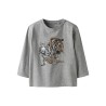 NAME IT Mini Thornton Regular L/S Bluse - Grey Melange