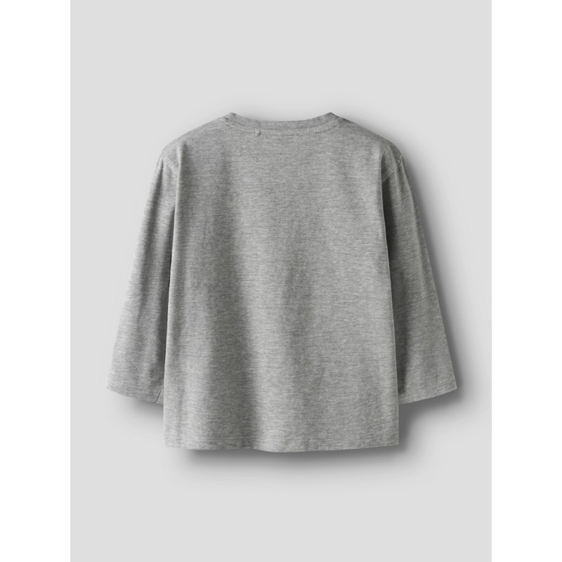 NAME IT Mini Thornton Regular L/S Bluse - Grey Melange