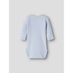 NAME IT Baby 3-pak Brandbil L/S Bodystocking - Grey Melange