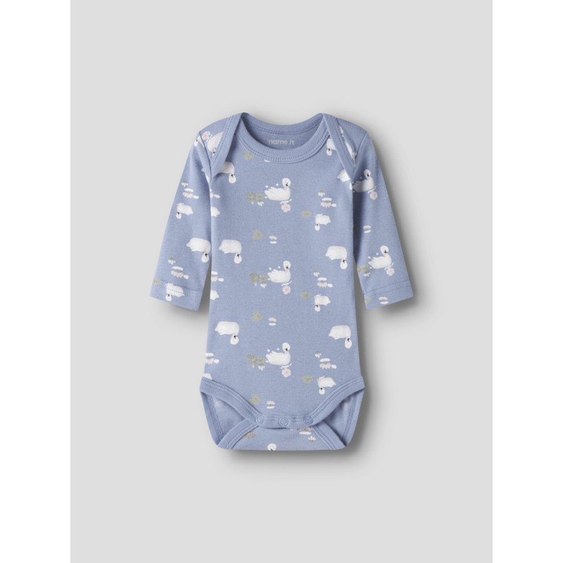 NAME IT Baby L/S Svane Bodystocking 3-pak - Endless Sky