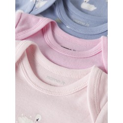 NAME IT Baby L/S Svane Bodystocking 3-pak - Endless Sky