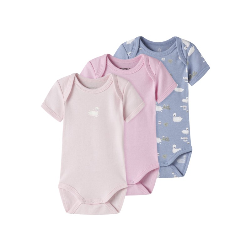 NAME IT Baby S/S Svane Bodystocking - Endless Sky