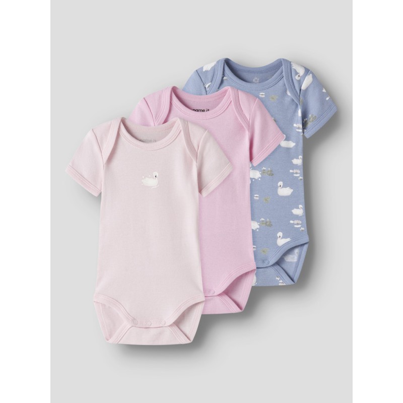 NAME IT Baby S/S Svane Bodystocking - Endless Sky