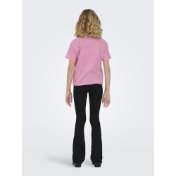KIDS ONLY Pisa Maiken Crop S/S T-shirt - Cloud Dancer/Magenta