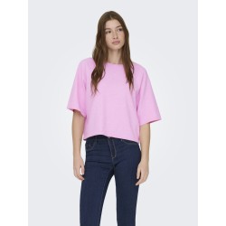 ONLY Loyal 2/4 Strik Pullover - Super Pink