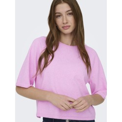 ONLY Loyal 2/4 Strik Pullover - Super Pink