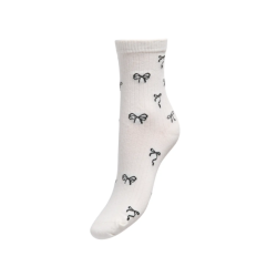 JDY Smile Rib Strømper - Cloud Dancer/Sort