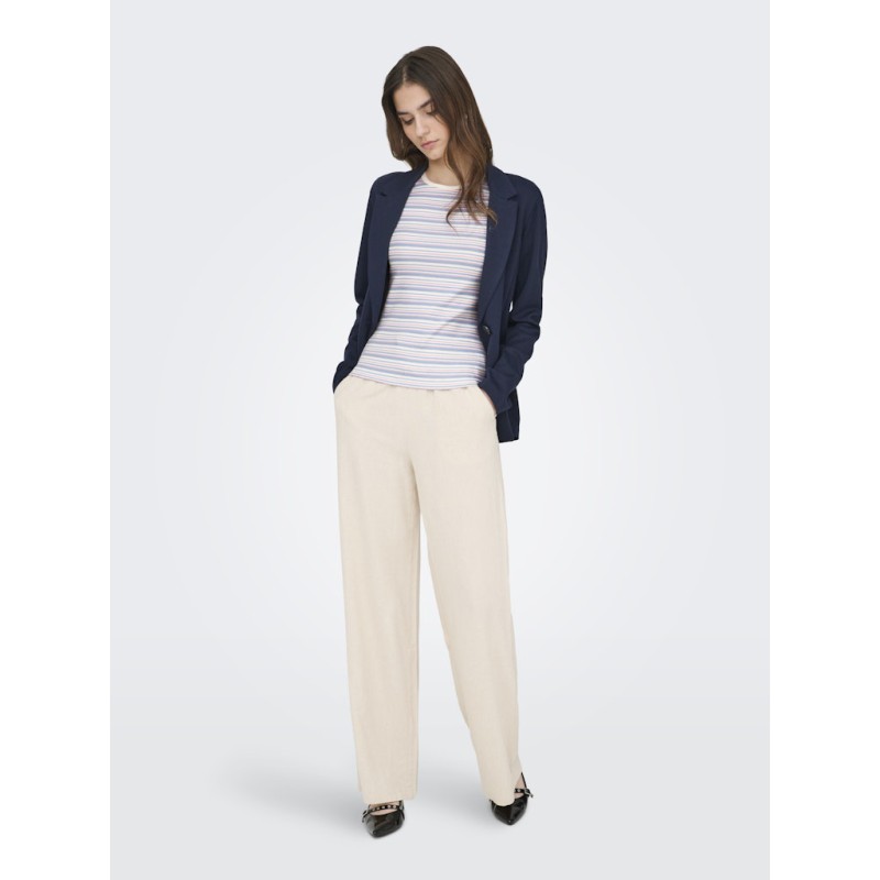 JDY Lada S/S Stribet Top - Cashmere Blue